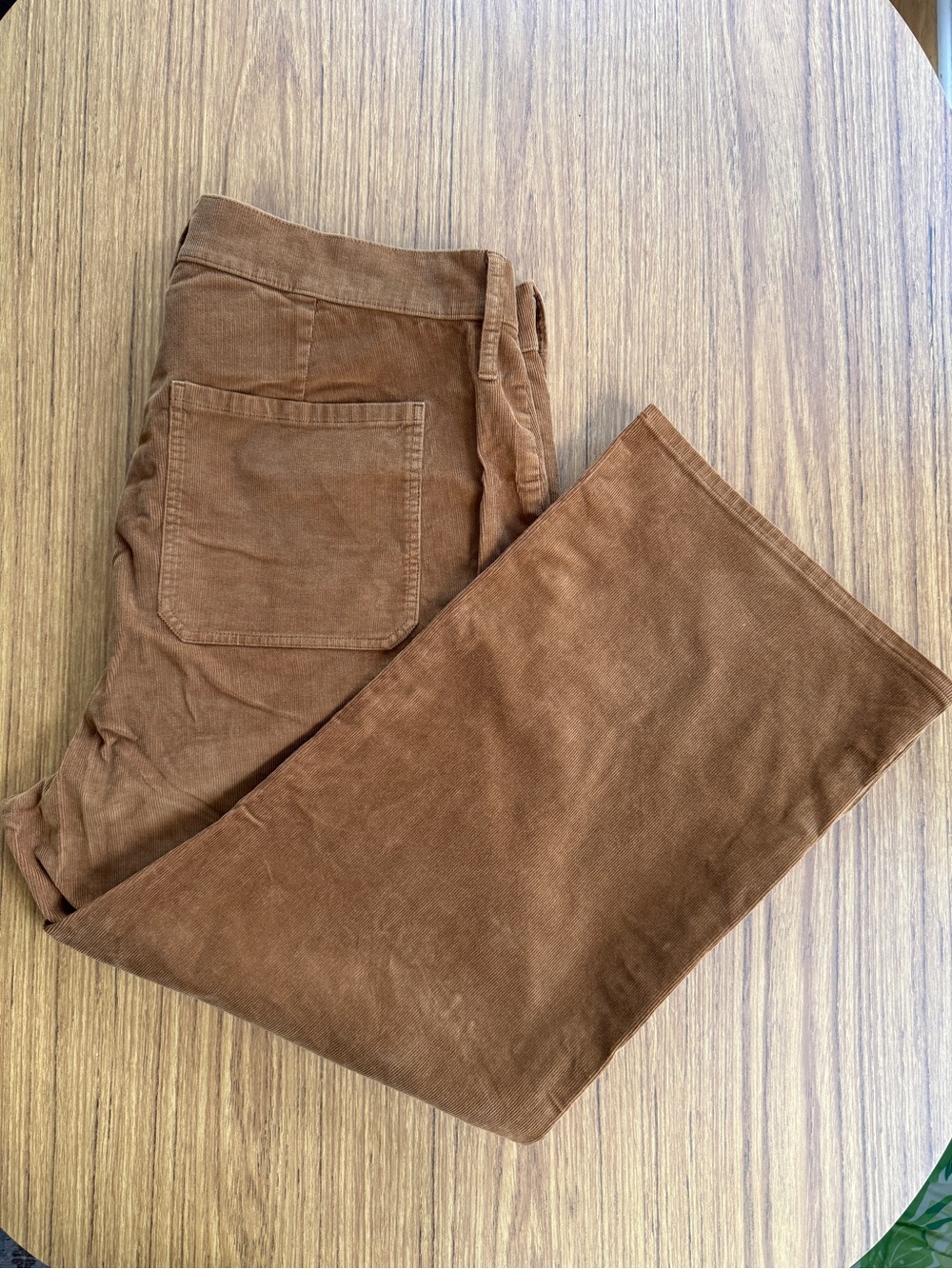 NWT J.Crew Women’s Plus Wide Leg Corduroy Pants Size 36
